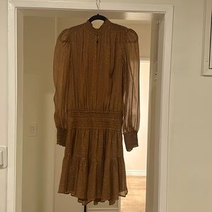 ALC long sleeve terracotta dress